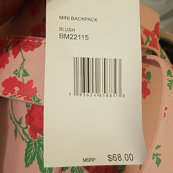 Betsey Johnson mini backpack NWT BLUSHPINK - Picture 6 of 6